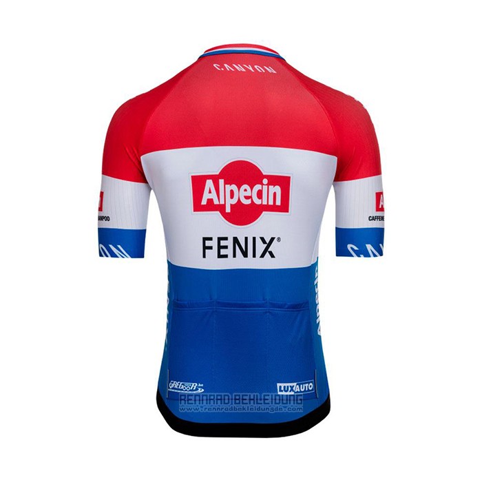 2022 Fahrradbekleidung Alpecin Fenix Rot Wei Blau Trikot Kurzarm und Tragerhose